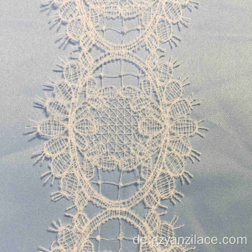 Elfenbein Öse Crochet Lace Border Trim